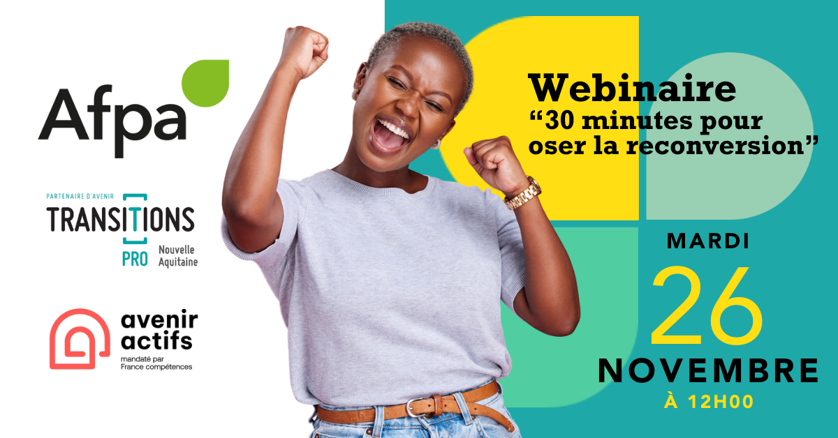 Reconversion et métiers du commerce : deux webinaires à ne pas manquer en novembre !