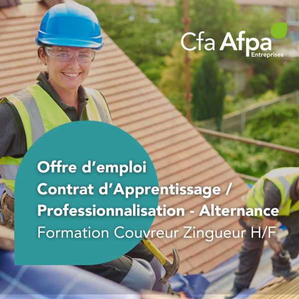 OFFRE D’EMPLOI EN ALTERNANCE – COUVREUR-ZINGUEUR (H/F)